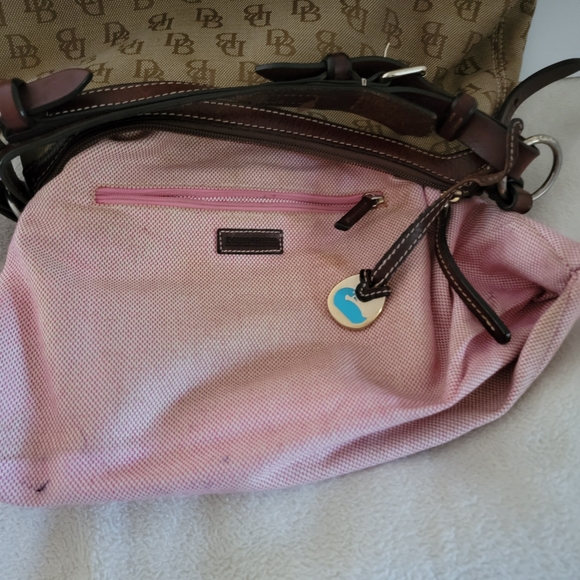 Dooney & Bourke Brown Logo Gretta Slouch Shoulder Bag Purse Vintage - Picture 15 of 16